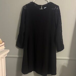 CeCe Black Dress with Lace Detail